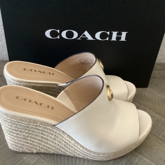 COACH Gloria C Slide Espadrille Wedge Sandals, size 9 - Picture 2 of 13